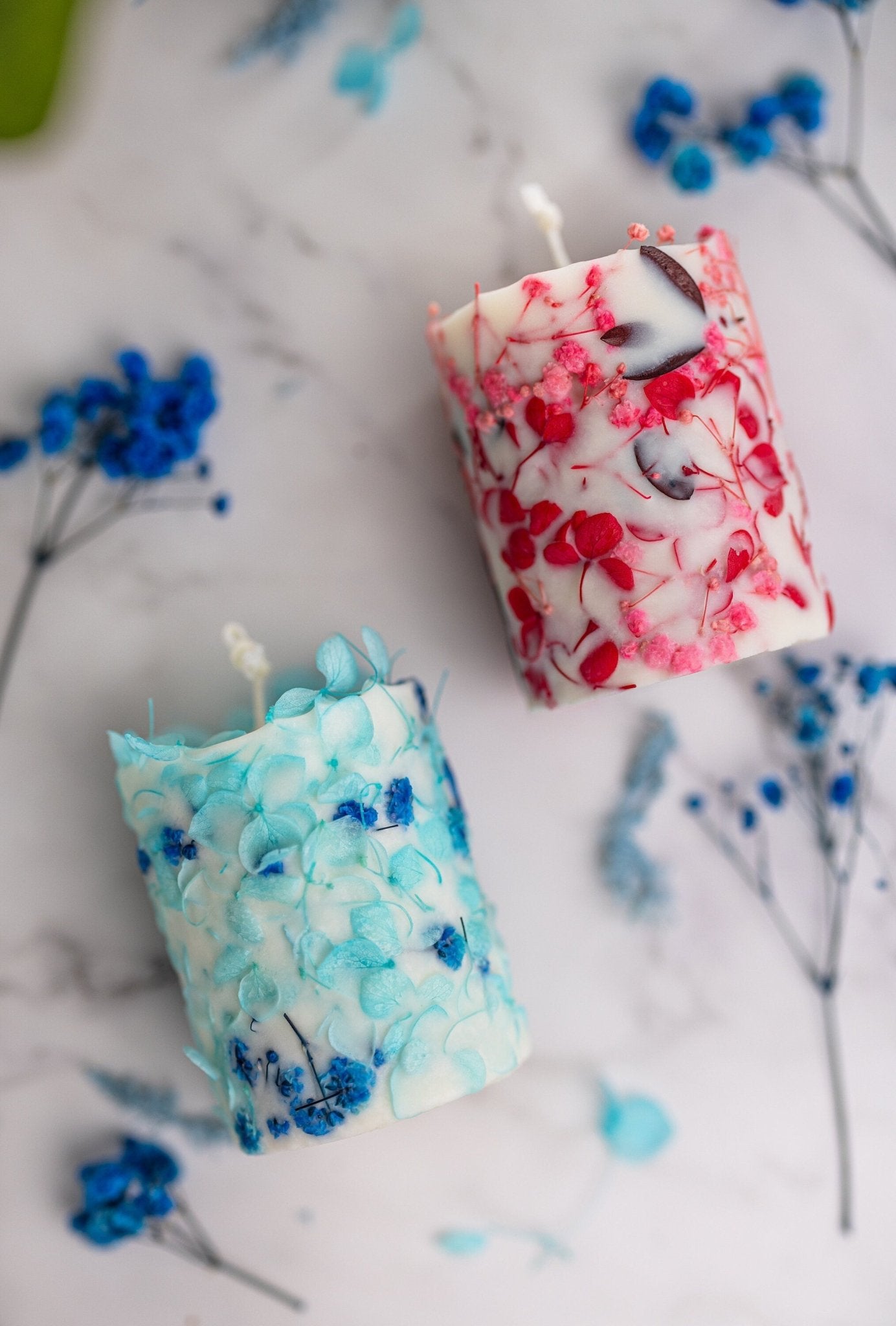 Botanical candle with pressed dried flowers, housewarming gift, best friend gift, floral soy candle, thinking of you gift, table decor