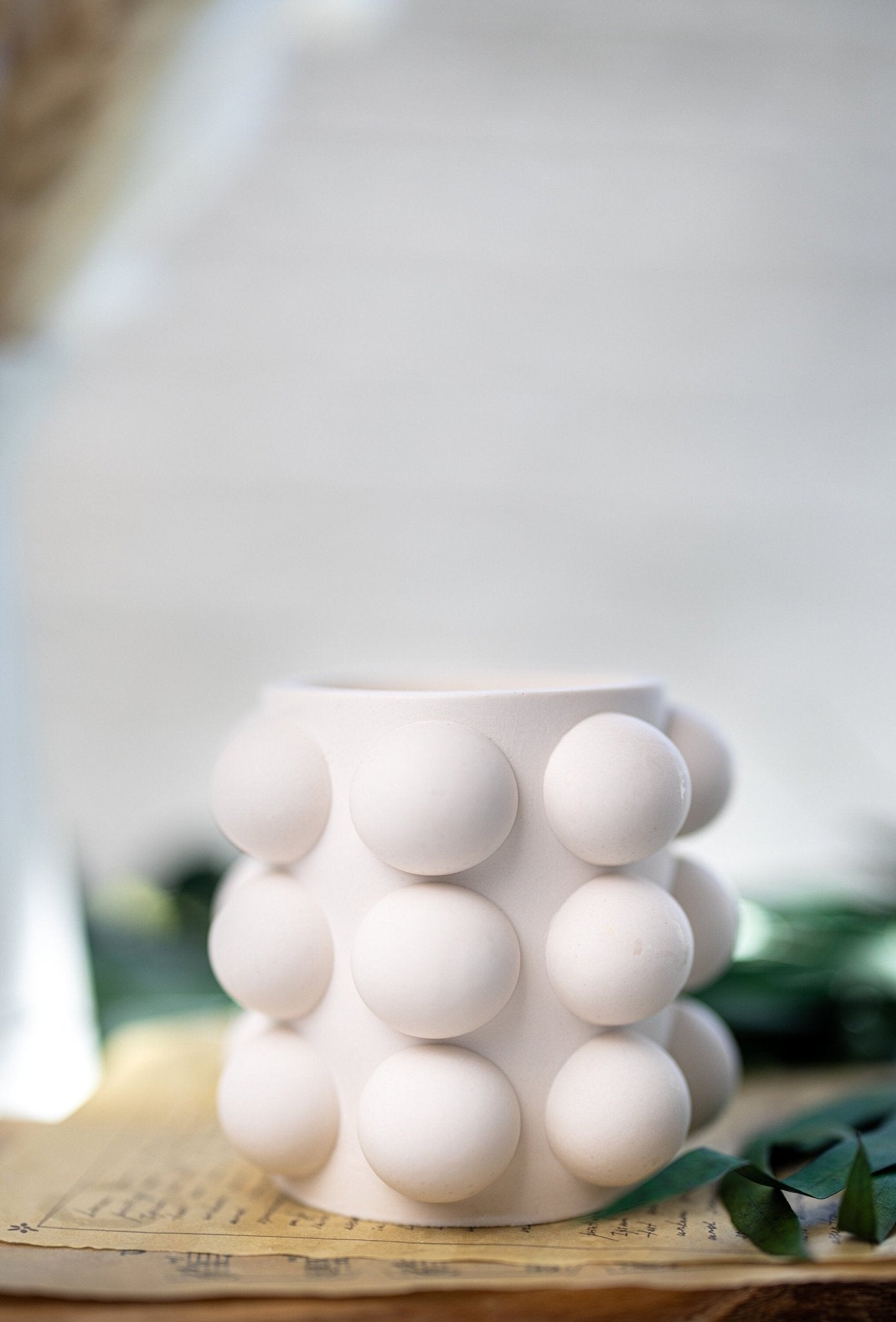 Bubble Jar/Jesmonite Resin Candle Jar /Scented Soy Candle/Handmade Jars/Wood Wick Candles