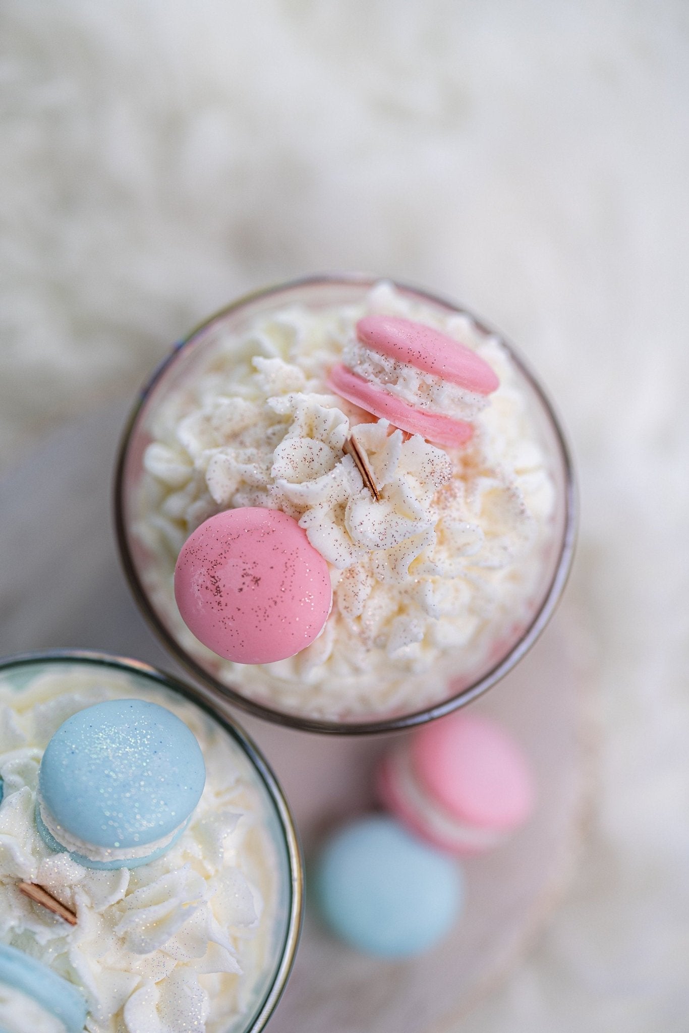 Large Macaroons Candle/Macaron Candle/Dessert Candle /Gift for Her/ Iridescent Clear Jars