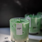 Matcha Latte Candle 12 oz |Best  Iced Matcha Latte Scented Handmade Candle 2025 | Matcha Scented Candle with Ice Cube Design | Gift for Her