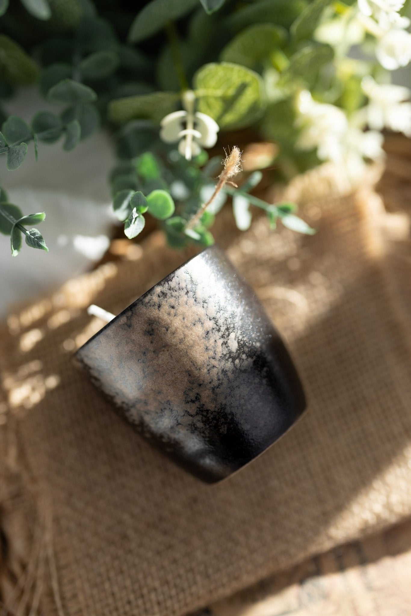 Reborn Mixed Colors Ceramic Coffee Cup Candle Soy , Reusable Cups