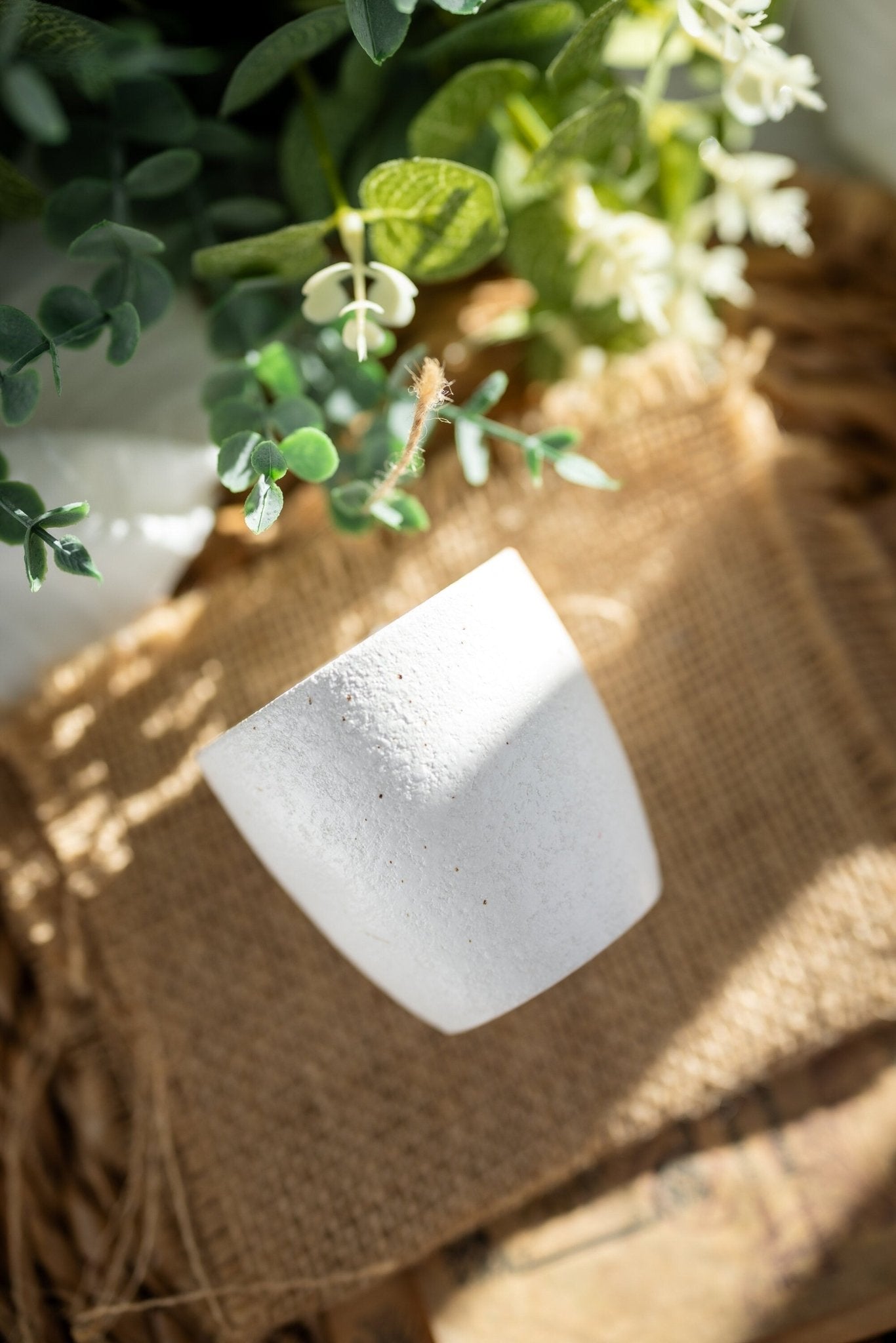 Reborn Mixed Colors Ceramic Coffee Cup Candle Soy , Reusable Cups