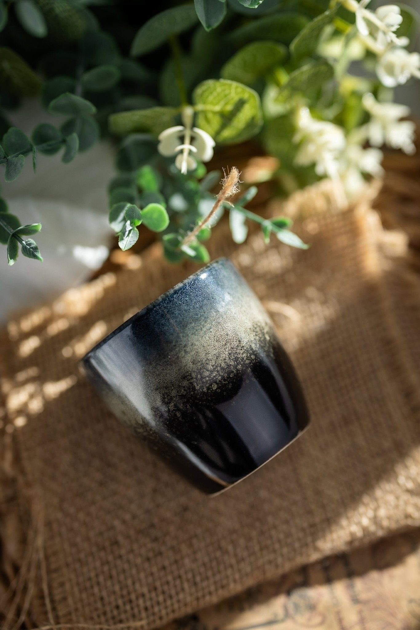 Reborn Mixed Colors Ceramic Coffee Cup Candle Soy , Reusable Cups