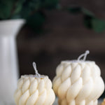 Beautiful Large Knitted Candle/Twisted Rope Candle/Modern Geometric Candle /100% Soy wax