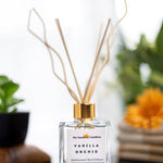 Natural Reed Diffuser /Reed + Sticks 7 oz / Scented Diffuser Oil Air Freshener Room / Home Decor / Large Golden Reed Diffuser