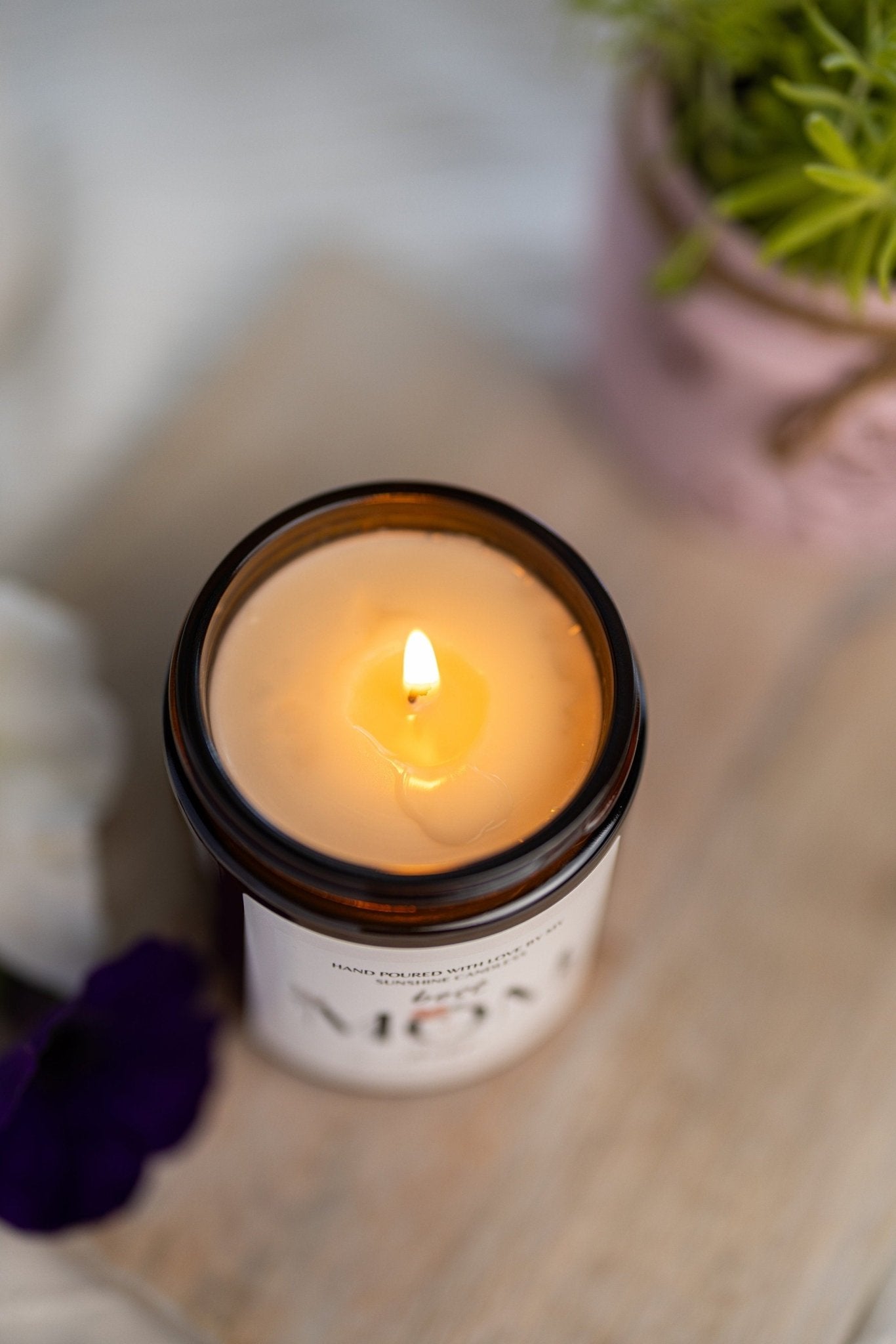 Morning Coffee Soy Wax Candle/Wax Candle in Amber Jars , Coffee Scented Candle Gift for you Coffee Lover