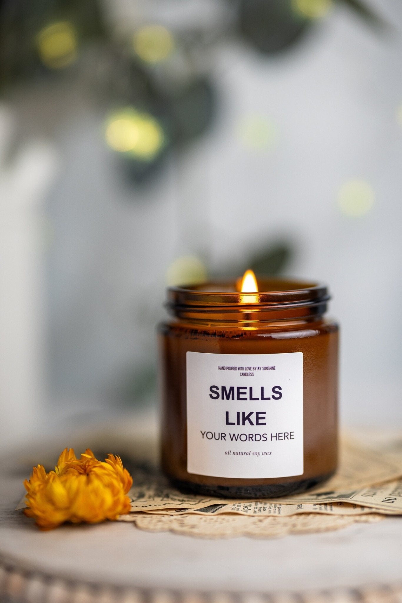 Morning Coffee Soy Wax Candle/Wax Candle in Amber Jars , Coffee Scented Candle Gift for you Coffee Lover