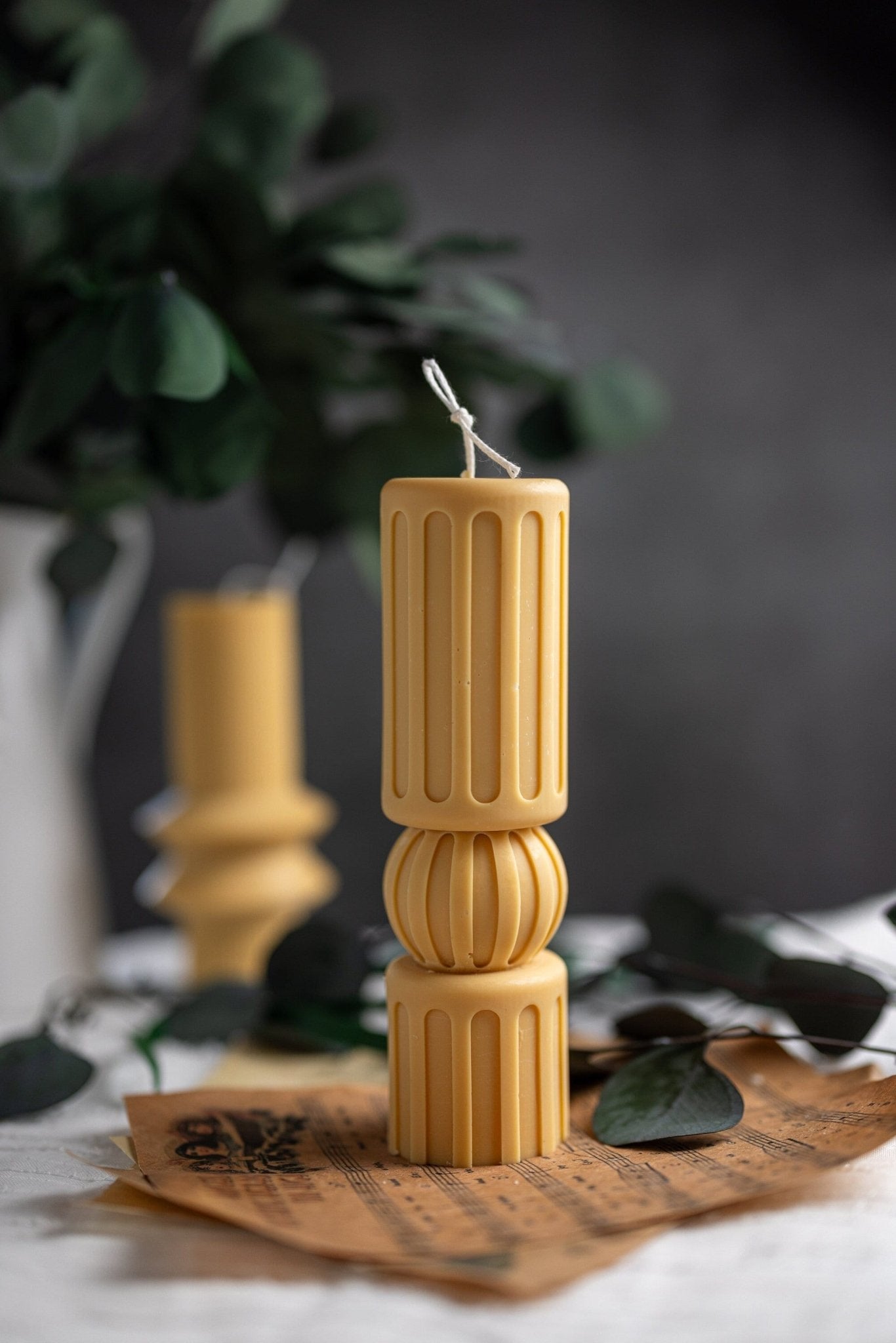 Roman Pillar Candle/Pillar Aesthetic Candle /Sculptural Candle /Pastel Colors Candle /Wedding decor /Wedding Candles /Wedding Favors