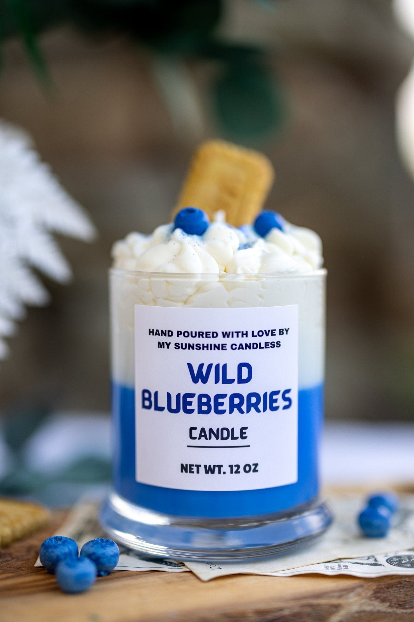 Wild Blueberry Dessert Candle/Blueberry Cheescake Dessert Candle/12oz & 8oz