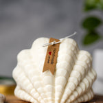 Large Shell Candle | Decorative Soy Wax Candle | Clam shell candle| Aesthetic Candle| Pillar Candle | Vegan| Unique Candle| Gift For Her