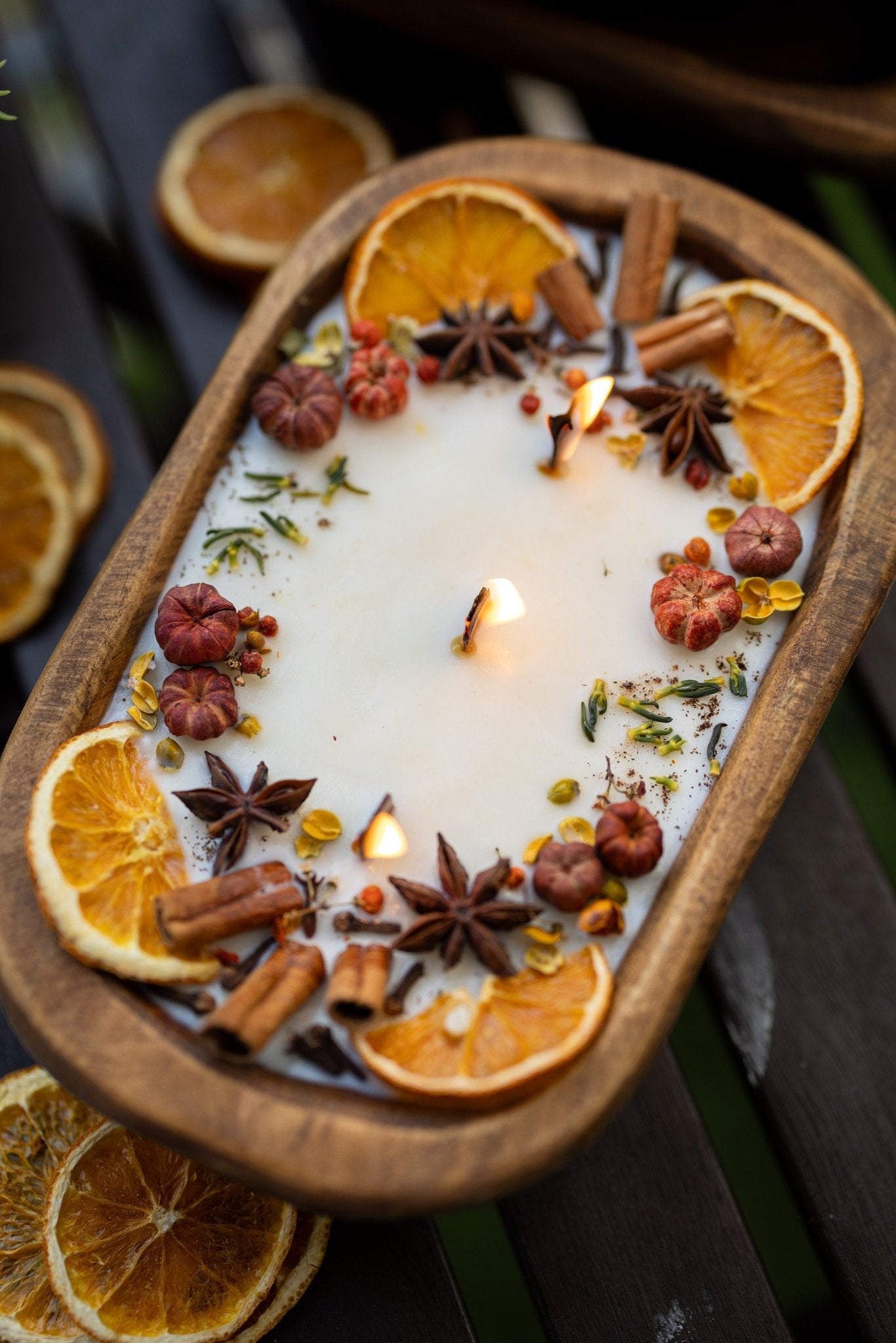 Pumpkin Pie Dough bowl Wooden Wick Candle/3 Wick Candle/Fall Season Candle/Farmhouse